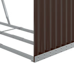 ZNTS Log Holder Brown 120x45x100 cm Galvanised Steel 364573