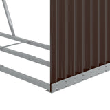 ZNTS Log Holder Brown 120x45x100 cm Galvanised Steel 364573