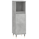 ZNTS 3 Piece Bathroom Cabinet Set Concrete Grey Engineered Wood 3187785