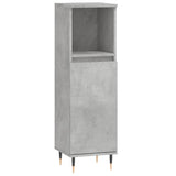 ZNTS 3 Piece Bathroom Furniture Set Concrete Grey Engineered Wood 3190295