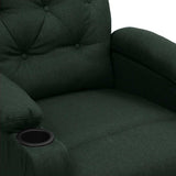 Massage Chair Dark Green Fabric 339118