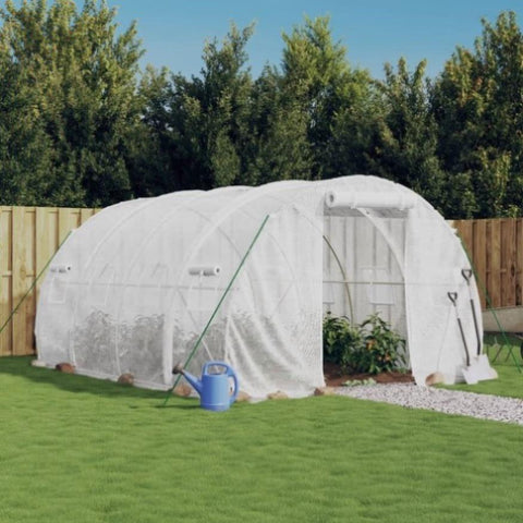 Greenhouse with Steel Frame White 12 m² 4x3x2 m 3188050