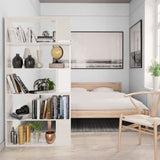 Book Cabinet High gloss white Engineered wood 80cm x 24cm x 159cm 800105