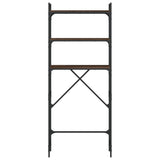 Washing Machine Shelf Brown Oak 67x25x163 cm Engineered Wood 838987