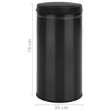 Automatic Sensor Dustbin 70 L Carbon Steel Black 322702