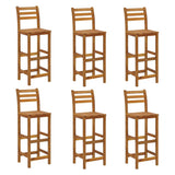 Garden Bar Set Natural Brown Solid Acacia wood Medium Durable 3154397