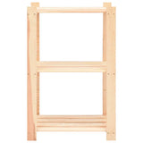 3-Tier Storage Racks 2 pcs 60x38x90 cm Solid Pinewood 150 kg 3051121
