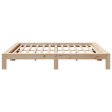 Bed Frame without Mattress 200x200 cm Solid Wood Pine 3308726