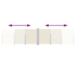Retractable Side Awning Cream 120x600 cm 48449
