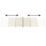 Retractable Side Awning Cream 120x600 cm 48449