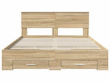 Bed Frame with Drawer Sonoma Oak 120 x 200 cm Engineered Wood 3408292