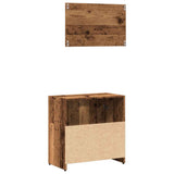 Bathroom Cabinet with Mirror Old Wood Engineered Wood 856042