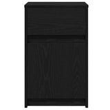 LED Bedside Cabinet with Drawer 2 pcs Black oak 38 x 34 x 61 cm 874148