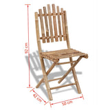 Garden Furniture Set Natural Bamboo Solid Bamboo Medium Foldable 41497