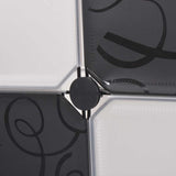 Storage Cube Organiser with 9 Compartments Black and White 244924