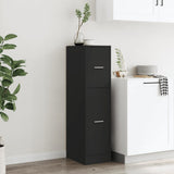 Apothecary Cabinet Black 30x41x118 cm Engineered Wood 855161