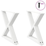 Coffee Table Legs 2 pcs White 60x cm Steel 4012709