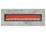 Electric Fireplace Concrete 114 x 18 x 58.5 cm Engineered wood 8021058