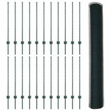 Welded Wire Fence 50 x 1 m PVC-Coated Steel Green Mesh 3336753