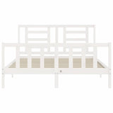 Bed Frame without Mattress White 160x200 cm Solid Wood Pine 3192892