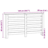 Radiator Cover Artisian Oak 149x20x82 cm Engineered Wood 852707
