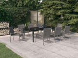 Garden Dining Set Grey and Black 3099394