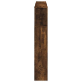 LED Headboard Smoked Oak 140x18,5x103,5 cm Engineered Wood 837348
