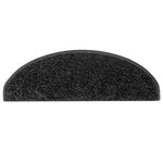 Stair Mats 10 pcs 65x21x4 cm Black Half Round Large 149801