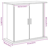Aquarium Stand Black Oak 81x36x73 cm Engineered Wood 862152