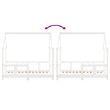 Kids Bed Frame White 70x140 cm Solid Wood Pine 835722