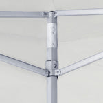 Professional Folding Party Tent with 2 Sidewalls 3x3 m Steel White 48862