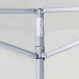Professional Folding Party Tent with 2 Sidewalls 3x3 m Steel White 48862