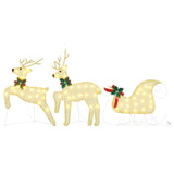 LED Reindeers 3 pcs Warm White Fabric 42012984