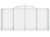 Arched Gabion Baskets 20 pcs 200x50x120/140 cm Galvanised Iron 3146356