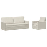 Sofa Set 2 pcs Cream Velvet 3433224