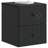 Wall-Mounted Bedside Cabinet 2 pcs Black 33 x 34.5 x 40 cm 898128