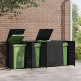 Wheelie Bin Storage for 4 Bins Black 276x79x117 cm Steel 3279979