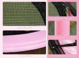 4.6FT/55" Kids Trampoline with Safety Enclosure, Outdoor Indoor Use, for Ages 3-10 Years, Pink T3398P348063