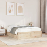 Bed Frame without Mattress 140x190 cm Solid Wood Pine 3282381