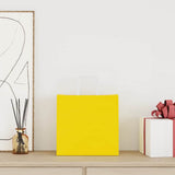 Paper Bags 250 pcs with Handles Yellow 26x17x25 cm 4102011