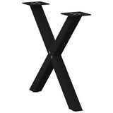 Coffee Table Legs X-Shaped 2 pcs Black 60x cm Steel 4012900