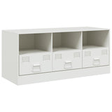 TV Cabinet White 99x39x44 cm Steel 841738