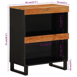 Side Cabinet 60x33x75 cm Solid Wood Acacia 352886