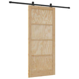Sliding Door ORKDAL Brown 93 x 211 cm Solid Pine Wood 3333488