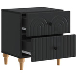 Bedside Cabinet 2 pcs Black 43 x 34.5 x 48 cm Engineered Wood 894068