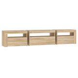 TV Cabinet with LED Lights Sonoma Oak 195x35x40 cm 3152740