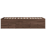 Daybed with Drawers without Mattress Brown Oak 90x200 cm 3280880