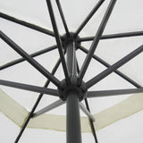 Aluminium Garden Parasol with Portable Base White 271716