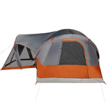 Family Tent Tipi 8-Person Grey and Orange Waterproof 94739