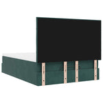 ZNTS Ottoman Bed with Mattresses Dark Green 140x200cm Velvet 3313478